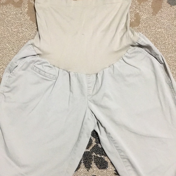 motherhood maternity khaki pants - Picture 3 of 8